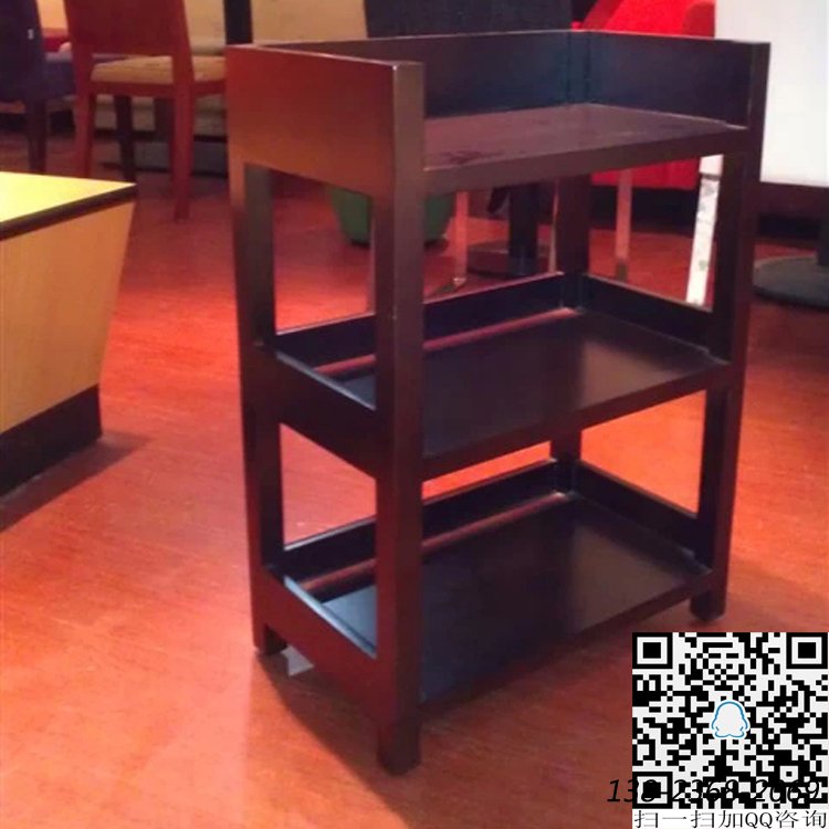 火鍋桌蔬菜架，三層菜架實(shí)木，火鍋店餐桌配套