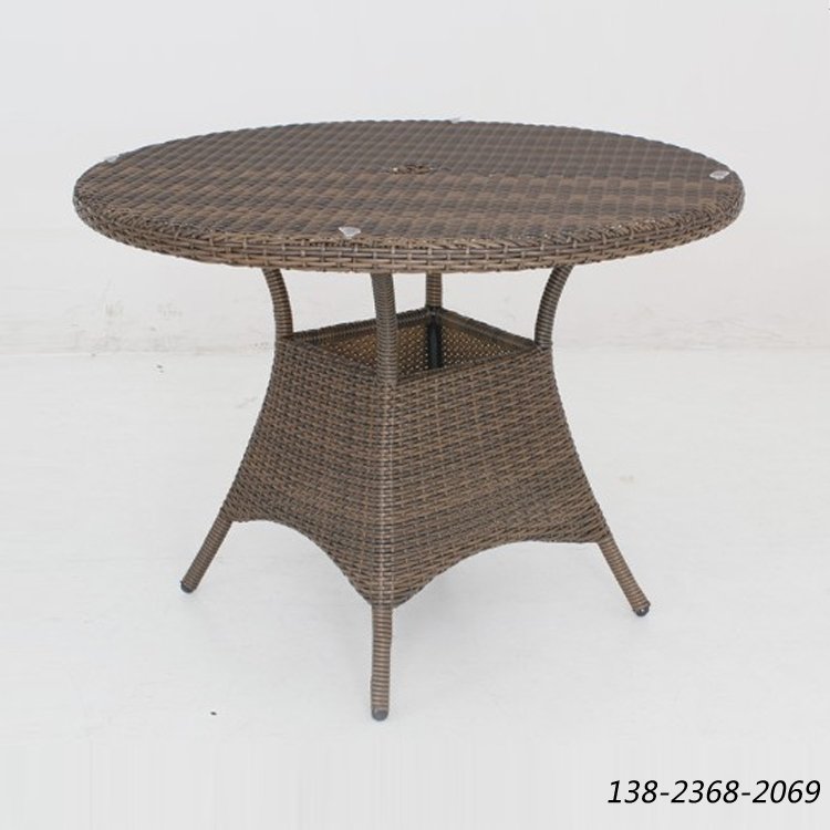 戶(hù)外圓桌，PE仿藤桌子，防曬戶(hù)外桌家具